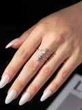 Stunning VVS1 D Colour Moissanite Diamond Twisted Ring High Quality Fine Jewellery
