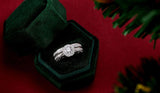 Terrific 1.88Ct Brilliant Round White AAAAA Quality High Carbon Lab Created Diamond Wedding Engagement Rings Sets - The Jewellery Supermarket