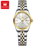 Elegant Stainless Steel Waterproof Auto Date Ladies Wristwatches Luxury Original Quartz Watch for Women Ideal Gifts