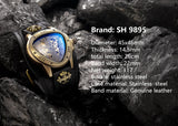 New Personalized Fashion Triangle Hollow Men's Mechanical Watch - Leisure Retro Fully Automatic Mechanical Watch