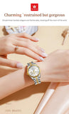 Elegant Stainless Steel Waterproof Auto Date Ladies Wristwatches Luxury Original Quartz Watch for Women Ideal Gifts