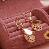 14K Rolled Gold Geometric Convex Drop Trend Minimalist Personality Earrings