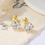 New 3MM-8MM Moissanite Diamonds Stud Earrings for Men Women