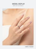 Silver Bilayer Double-Layered design Sparkling AAAA Lab Created Diamond Ring
