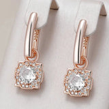 14K Filled Gold Full Shiny AAA Zircon Diamonds Dangle Earrings Quality Jewellery