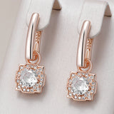 14K Filled Gold Full Shiny AAA Zircon Diamonds Dangle Earrings Quality Jewellery