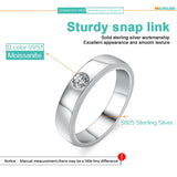 Simple Smooth Brilliant 0.3ct VVS1 D Colour Moissanite Diamond Rings - 925 Silver Wedding Engagement GRA Jewellery