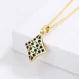 New Creative Diamond-shaped High-quality Handcrafted Enamel Necklace