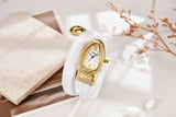 Latest Snake Bracelet Ladies Quartz watch Snake Zodiac Lucky Bracelet  Fashion personality Diamond Leather strap