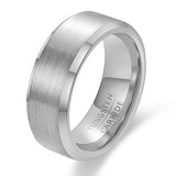 Brushed Silver Black Gold Colour 4/6/8/mm Tungsten Carbide Engagement Rings