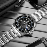 Super Blue Luminous 200M Waterproof Stainless Steel Sports Diving Quartz Watches