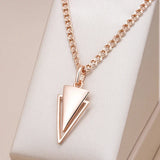 Luxury Filled Rose Gold of 14-Karat Purity Geometric Glossy Necklace For Women - High Quality Jewellery