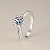 Fine D Colour VVS1 Moissanite 1ct 925 Sterling Silver Solitaire High Quality Ring