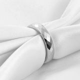 Fashion Cut Polygonal Tungsten Steel 4MM/6MM Rings for Couples Finw Jewellery