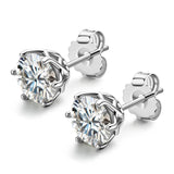 Luxury D Colour VVS1 Moissanite Diamonds Stud Earrings For Women Jewellery, Original Sterling Silver Women Earrings - The Jewellery Supermarket