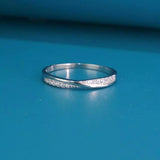 Charming 2MM VVS1 D Colour Moissanite Diamonds Simple Engagement Rings For Women Sterling Sliver Fashion Jewellery