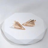 14 Karat Gold Filled Minimalist Geometric Personality Glossy Women's Dangle Earrings