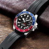 New LUXURY DESIGN Top Mechanical Automatic Watch Sports Rubber Diver Series Watch Luminous Date Display Wristwatches