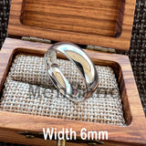 Dome High Polish Finish 2-10MM  White Tungsten Wedding Couple Rings Comfort Fit