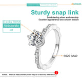Terrific 1CT VVS1 GRA Certified Moissanite Diamonds Solitaire Rings, Engagement Wedding Silver Fine Jewellery
