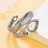 Luxury Brand Selection Snake Shape CZ Diamonds Iced Out Analog Quartz Watches