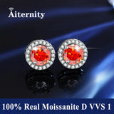 Luxury D Colour VVS1 Moissanite Diamonds Sterling Silver Stud Earrings
