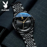 Top Brand Luxury Mechanical Watch for Men - Grey Dial Stainless Steel Waterproof Date Week Automatic WristWatches