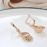 14K Rolled Gold Geometric Convex Drop Trend Minimalist Personality Earrings