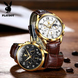 Luxury Quartz Watch for Men Casual Fashion Waterproof Original Leather Strap Wristwatch - Popular Choice