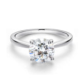 Super 18KWGP 2ct VVS1 D Colour Moissanite Diamond Engagement Solitaire Silver Ring
