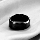 Brushed Silver Black Gold Colour 4/6/8/mm Tungsten Carbide Engagement Rings
