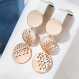 14 Karat Gold Filled Retro Ethnic Long Dangle Fine Jewellery Earrings For Women