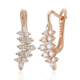 14K Rolled Gold Shiny Grapes Design AAA Zircon Diamonds Geometry Drop Earrings For Women