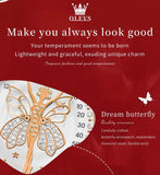 New Luxury Brand with Zircon Diamonds Butterfly Style Luminous Waterproof Quartz Ladies Watches, Ideal Present