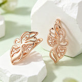 Ethnic 14K Gold Filled Hollow Flower Drop Earrings Daily Fine Jewellery