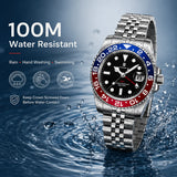 Top Brand Sapphire Crystal Stainless Steel 100M Water Resistant Quartz Watch