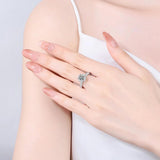Flower Design 1ct VVS1 D Colour Moissanite Diamond Rings, S925 Silver Wedding Engagement Fine Jewellery GRA Certified