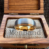 Stepped Shiny Polished Finish 6/8mm Men Women Tungsten Carbide Wedding Rings