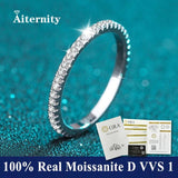 Stunning  VVS1 D Colour 100% Moissanite Diamond Eternity 925 Sterling Silver Wedding Engagement Rings for Women