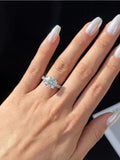 Luxury VVS1 D Colour 3 Carat Moissanite Diamond Large Gemstones Ring Fine Jewellery
