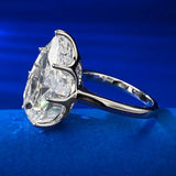 Wonderful Classic Pear Cut High Quality AAAAA High Carbon Diamonds White Sapphire Gemstone Fine Jewellery Rings - The Jewellery Supermarket