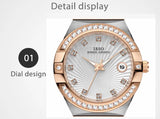 Elegant Luxury Designer Cz Diamonds Gold Fashion New Quartz Wrist Waterproof Ladies Wristwatch