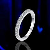 Stunning  VVS1 D Colour 100% Moissanite Diamond Eternity 925 Sterling Silver Wedding Engagement Rings for Women