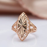 14K Rolled Gold Personality Embossed Hollow Textured New Gothic Unusual Rings for Women
