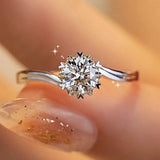 S925 Silver D VVS1 100% Real Moissanite Ring Adjustable Size Pass Diamond with GRA Certificate 18K Plating Rings