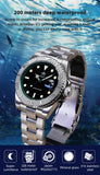 200m Water Resistance Ceramic Bezel Stylish Stainless Steel Quartz Men's Dive Watch