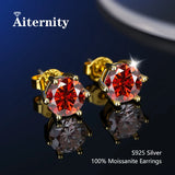 GRA Moissanite Diamonds Studs Silver Earrings Pass Diamond Tester Pen For Men Women