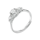 Remarkable 14WGP D Color VVS1 1.6CTTW Round Moissanite Diamonds Rings for Women, Sterling Silver Engagement Rings