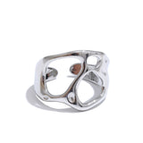 18K Gold Plated Adjustable Stainless Steel Geometric Hollow Fashion Unusual Open Ring