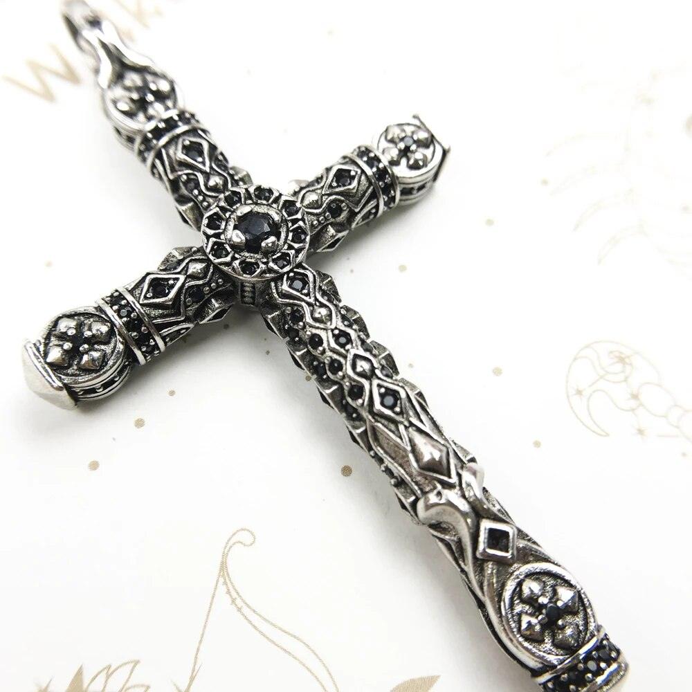 Brand New Large Richly Ornamented Cross Pendant, 925 Sterling Silver Masterful Jewellery Vintage Gift For Women and Men - The Jewellery Supermarket